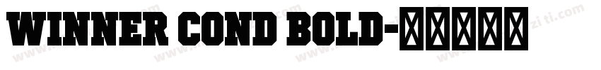 Winner Cond Bold字体转换